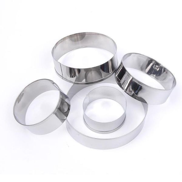 

baking moulds 5pcs/set round steel cookie cutters fondant biscuit sandwich a6z6