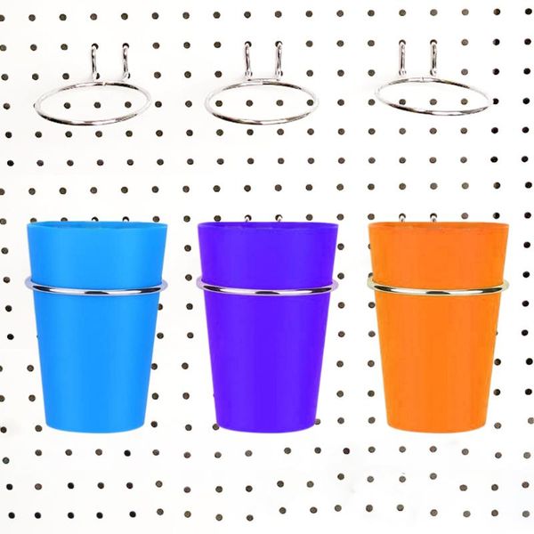 

hooks & rails 6pcs home storage holder display hanger wall mounted space saving iron art supermarket work table heavy duty pegboard hook