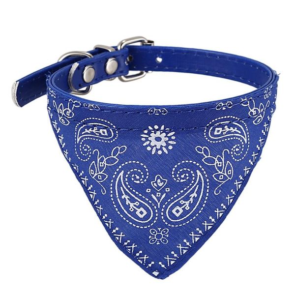 

dog apparel adjustable pet collar cat neck scarf bandana collars blue