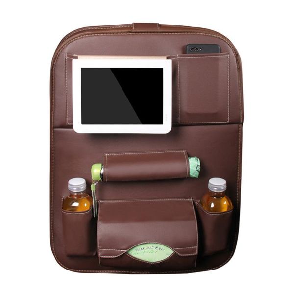 

car organizer backseat protective cover with tablet holder foldable tray for vehicle pu seat