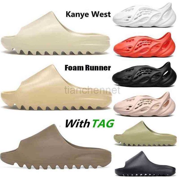 

factory kanye slippers fashion men's women's rubber designer sandals shoes slide summer fashions wide flat flip flops size 36-47 z, Black