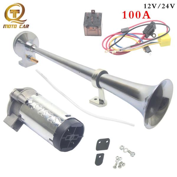

other auto electronics universal 12v car air horn compressor siren loud electrice pump dual tone trumpet 24v for motorcycle van boat truck t