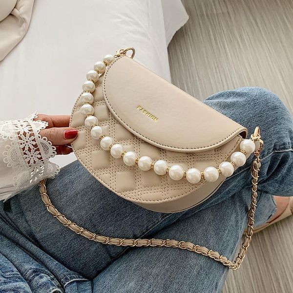 

evening bags textured western style small bag female 2021 trendy fashion lady chain shoulder messenger rhombic saddle