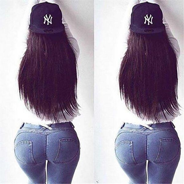 

pants stretch shape womens jeans exercise leggings gym workout running slim have low waists, Blue