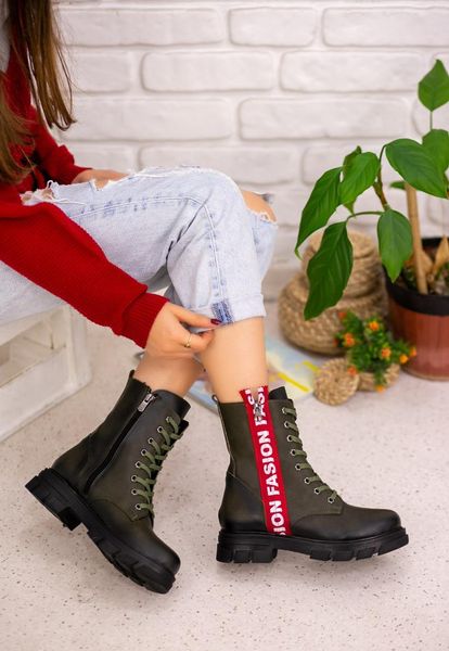 

boots sultan mike leather side zipper boot khaki green low heel comfort casual classic fashion bootie shoe for women 2021, Black