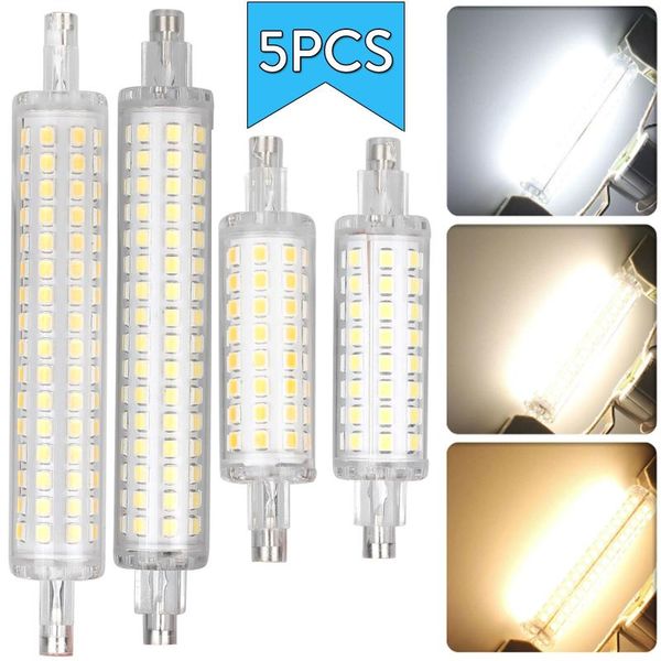 

bulbs 5pcs 78mm 118mm bulb 2835 smd replace 60w 120w halogen 110v 220v r7s led flood light lamp