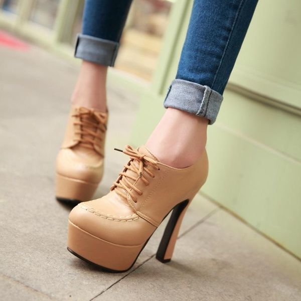 

dress shoes spring and autumn single high heel round head women's, Black