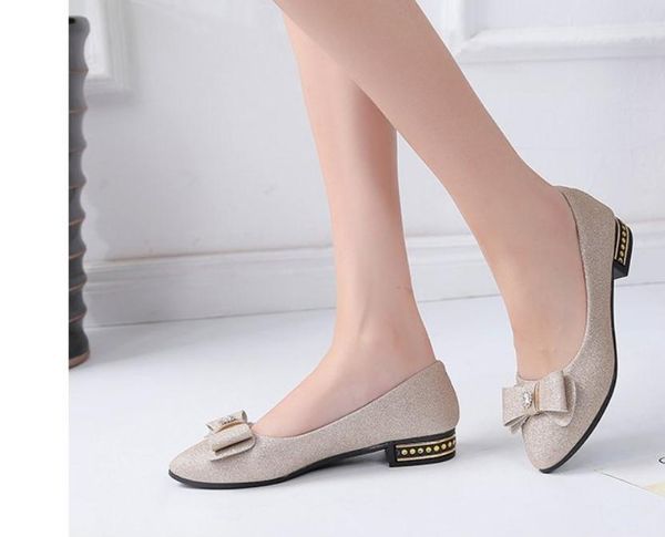 

women's shoes spring and autumn low heel pointed end @4061, Black