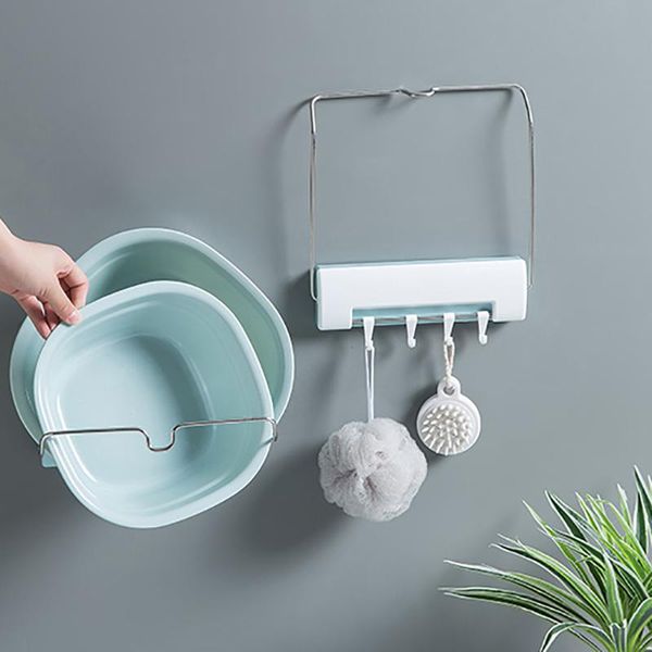 

creative wash basin holder kitchen wall mounted for convenience towel bathroom hangers hook accessories hooks & rails