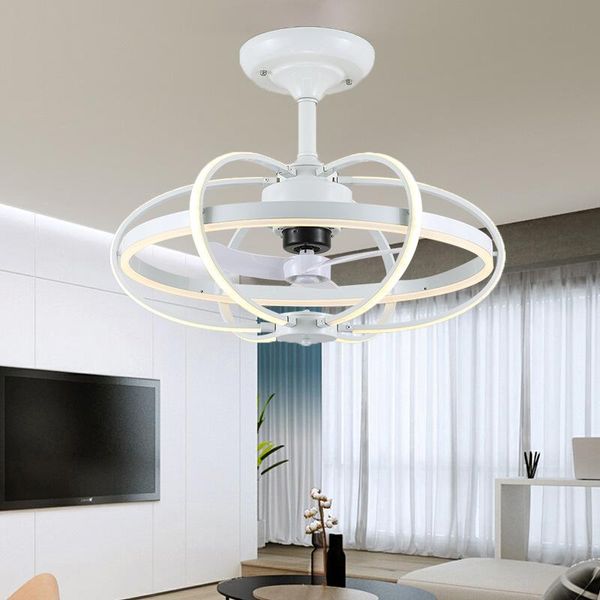 

electric fans modern simple and creative led living room fan lamp negative ion invisible bedroom ceiling