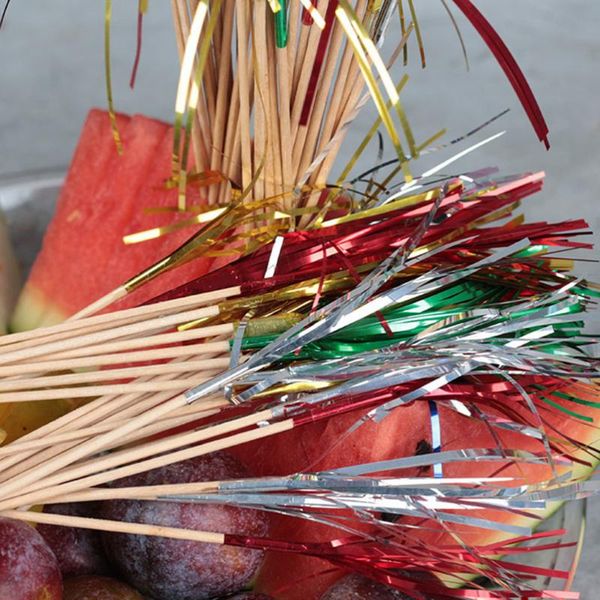 

other festive & party supplies 100pcs colorful firework disposable cake picks fruit dish decorative pick cocktail sticks for el ktv bar (mix
