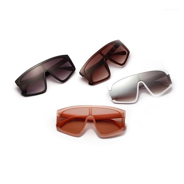 

big frame sunshade sunglasses male europe and the united states street conjoined lens one piece glasses, White;black