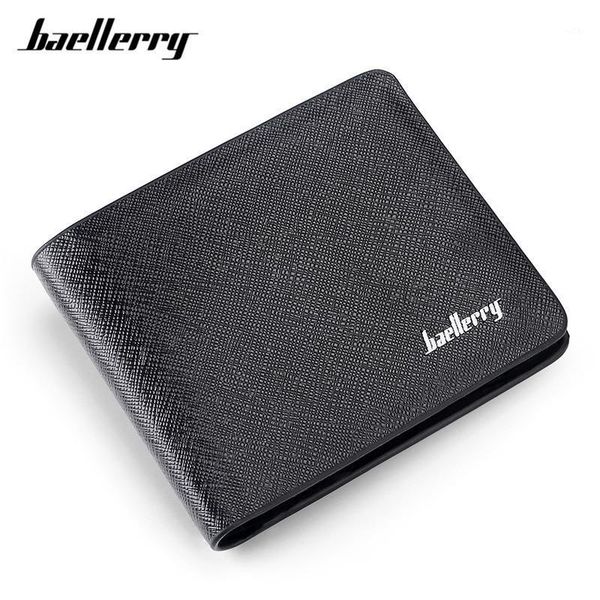 

wallets baellerry men short black bifold wallet male brand leather card holder money purses pockets po holders1, Red;black