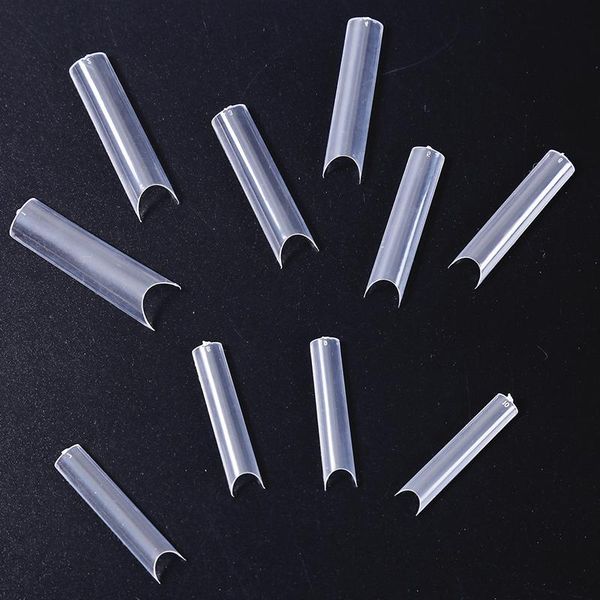 

500pcs extra long square false nail tips c curved straight nails manicure art decoration tool artificial acrylic fake kits