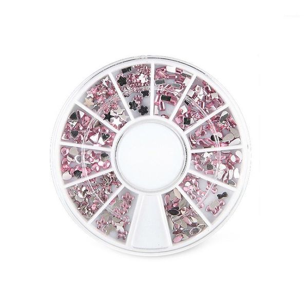 

1disk/12grides mixed round/eye/heart/irregular shape sale jewelry nail rivets arrival diy art decorations1, Silver;gold