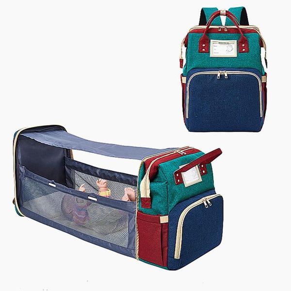 

diaper bags multifunctional portable usb folding bag baby travel large backpack bed changing table for outdoors