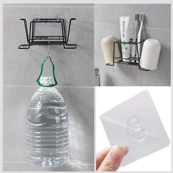 

bathroom storage & organization organizer shelf rangement salle de bain toothbrush wall mount suction holder stand rack home kitchen usefu h