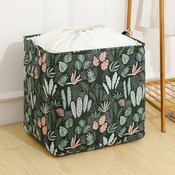 

kclt cotton linen fabric quilt bag cotton and linen stoy finishing clothes toy ge basket foldable bundle storage bags mouth large quilt sto