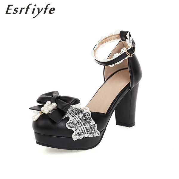 

dress shoes esrfiyfe 2021 women nightclub sandals ultra fashion bride high heels platform sweet lolita woman, Black