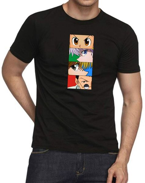 

hunter x hunter characters t-shirt size s-5xl, White;black