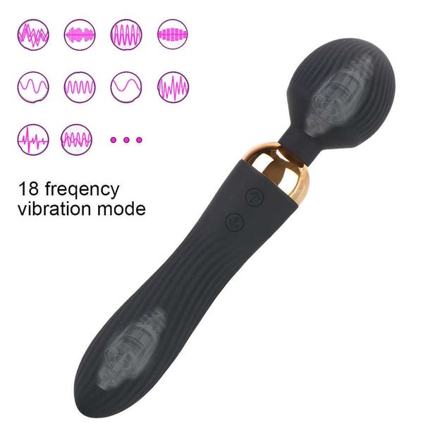 Brinquedo sexual massageador itens av varinha mágica 18 velocidades g ponto vibrador poderoso clitóris estimular brinquedos sexuais para casais femininos b6b2