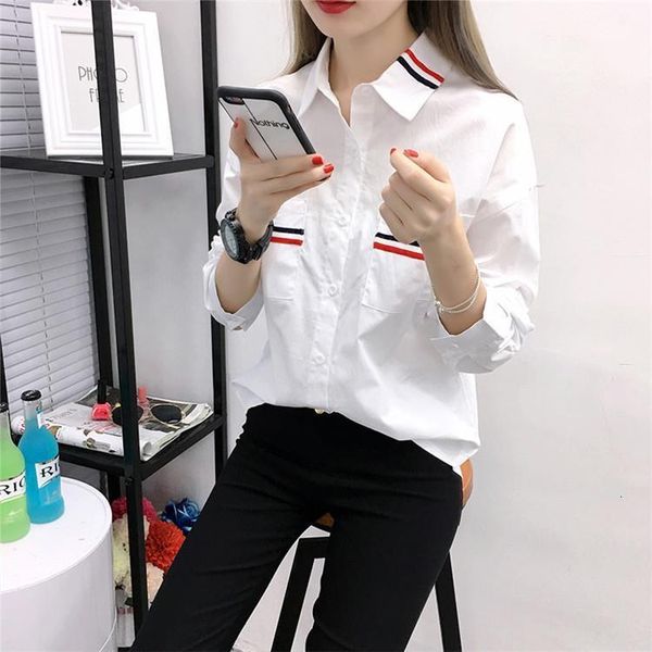 

women's blouses & shirts high end sleeve shirt long women's clothes spring and fall school casual white ofcj