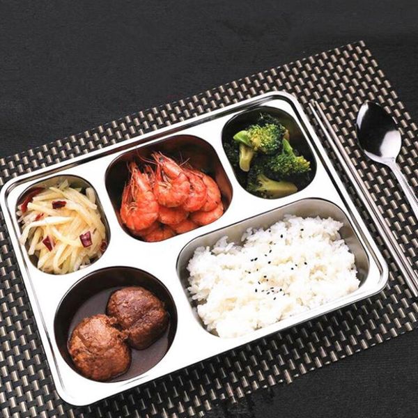 

dishes & plates 1pc divided tray plate lunch compartment for school