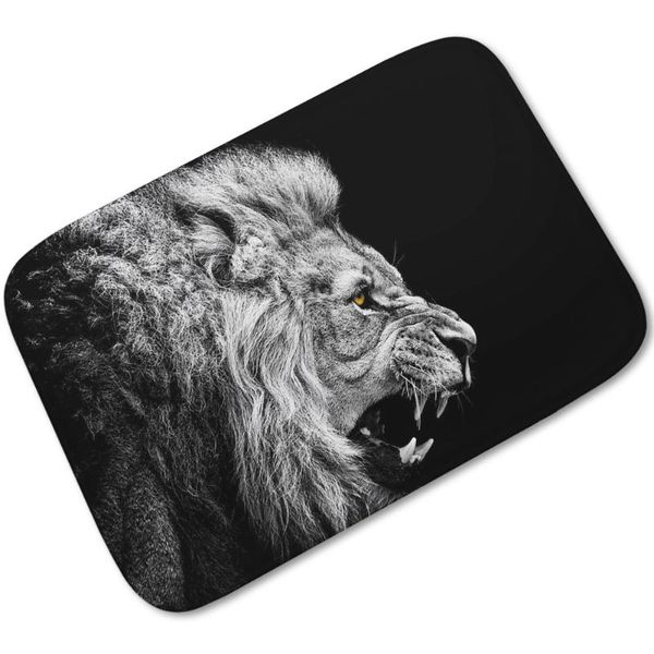 

carpets personal creative flannel entry mat foot bathroom kitchen carpet floor lion non-slip soft bathtub mattress home decor