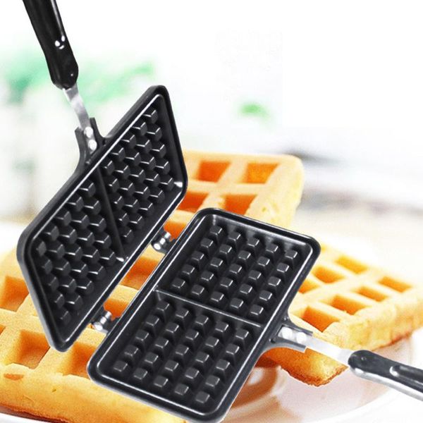 

baking moulds easy clean waffle maker double side heating iron stove cake non stick breakfast puff kitchen supplies bubble die-cast aluminiu