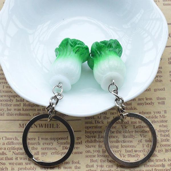 

keychains cute lovely creative simulation of chinese cabbage key buckles sales promotion small keychain gift wholesale, Silver