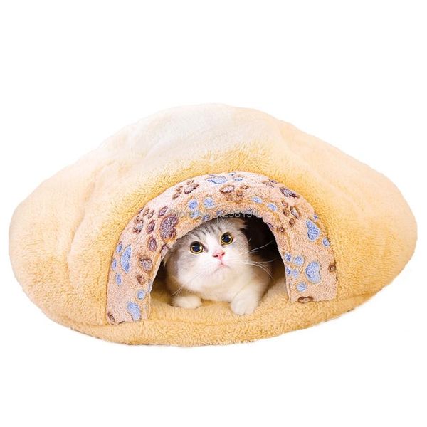 

cat beds & furniture soft polar fleece winter warm pet heated mat pad small dog puppy kennel house for cats sleeping bag nest cave bed