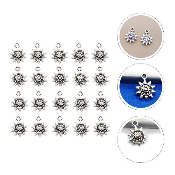 

charms 50pcs medal sun alloy pendants for jewelry making bracelet necklace diy, Bronze;silver
