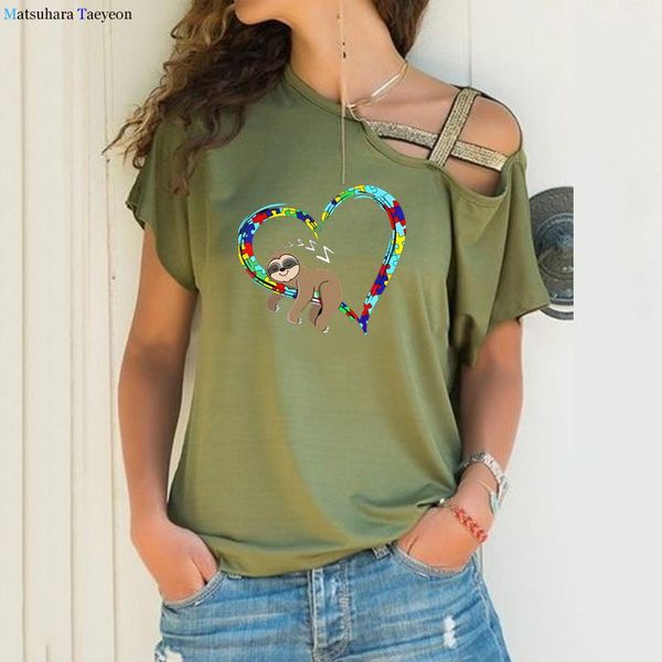 

women's t-shirt plus size 5xl tshirts cotton sloth heart printed tshirt women short sleeve tees summer t shirt black, White