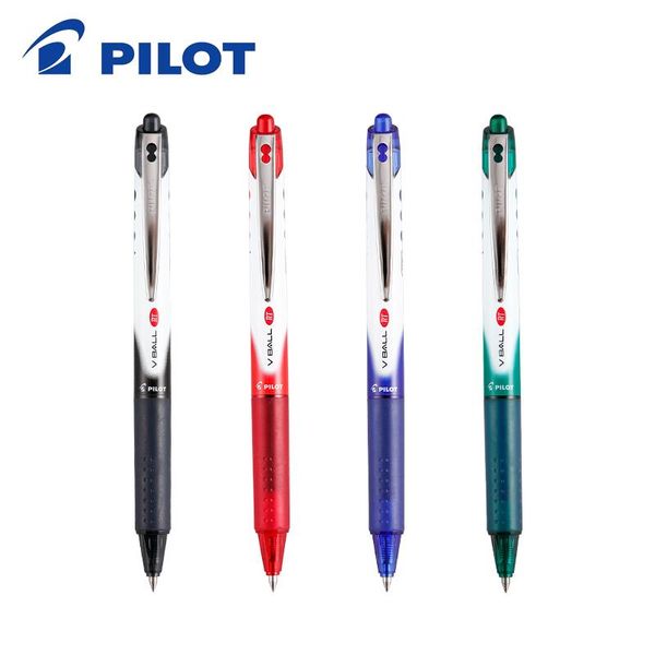 

3pcs pilot v-ball blrt-vb5/vb7 ballpoint pen signature neutral push type large capacity examination student stationery pens, Blue;orange