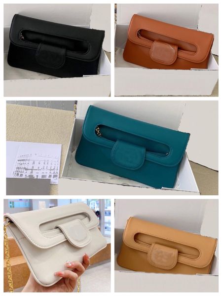 

luxury designer ladies handbag messenger bag fashion banquet folding hand holding mini leather female wallet with box