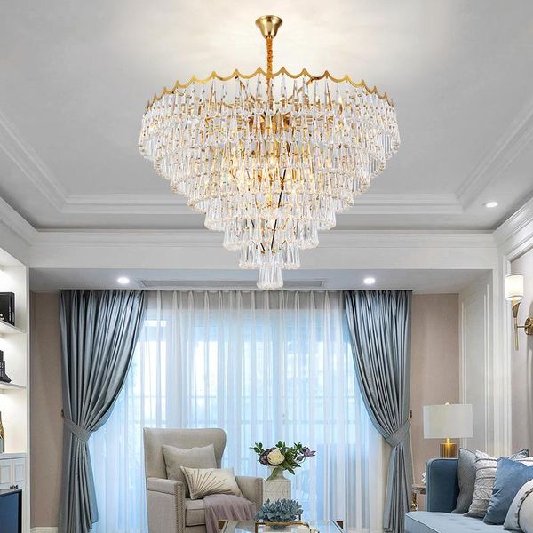 

chandeliers modern large wedding living room roomled k9 gold crystal chandelier lighting luxury
