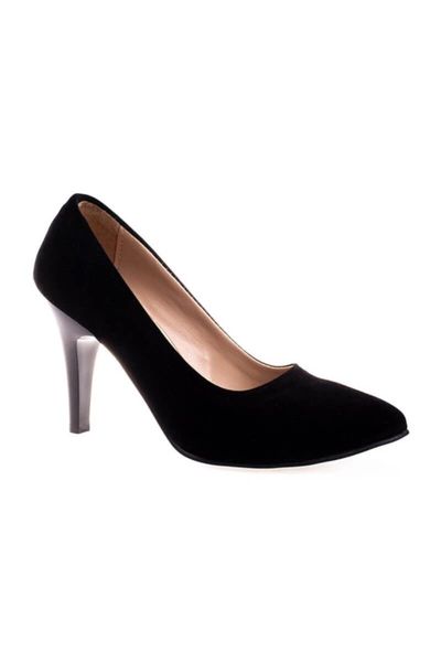 

dress shoes women's black suede classic high-heeled