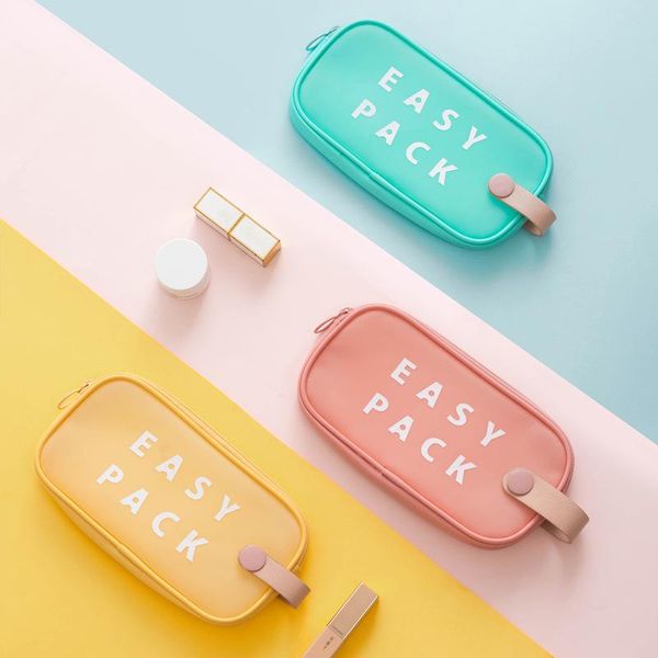 

storage bags tpu colorful strip bag cosmetic brush waterproof travel multi-function toiletry cosmetics