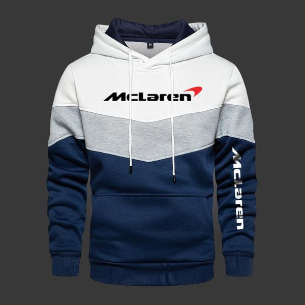

men's hoodies & sweatshirts 2021 men hooded mclaren long sleeve outwear autumn spring casual fleece warm sportswear thicken, Black