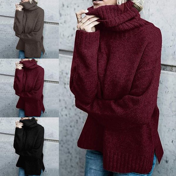 

women's sweaters women knitted plush sweater korean cashmere turtleneck long sleeve pullover 2021 fall winter female jumper solid split, White;black