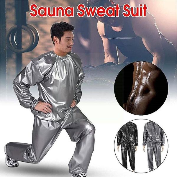 

gym clothing heavy duty fitness weight loss sweat sauna suit exercise anti-rip black p0o9, White;black
