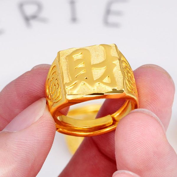 

wedding rings vintage simple 24k gold color couple gadgets for men gothic finger chunky engagement golden lucky jewelry, Slivery;golden
