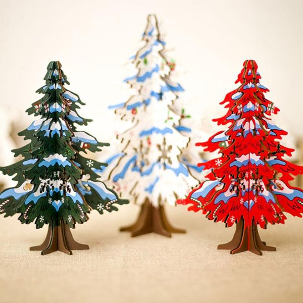 

christmas decorations small mini tree plywood snow scene arrangement deskdecoration home artificial trees sep4