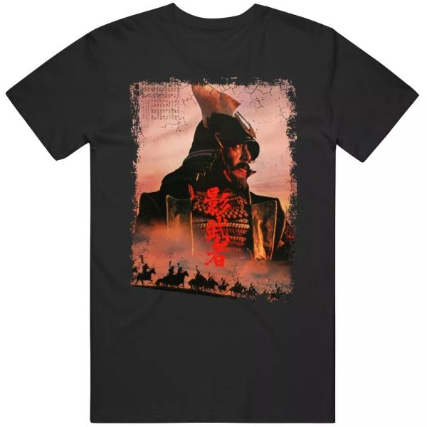 

kagemusha shadow warrior japanese movie classic fan t shirt, White;black