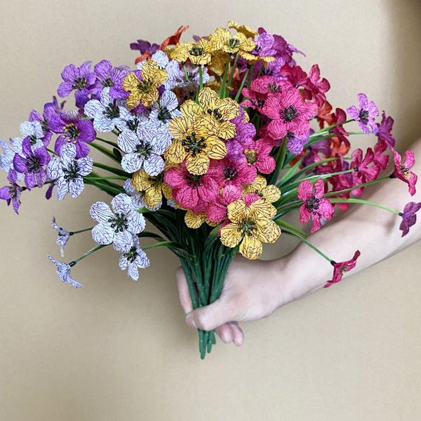 

decorative flowers & wreaths 1pcs artificial lavender fake for home wedding party decoration