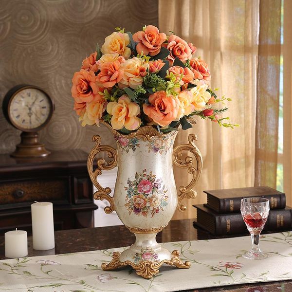 

vases european luxury resin vase decoration family deskcrafts wedding gift american retro flower pot
