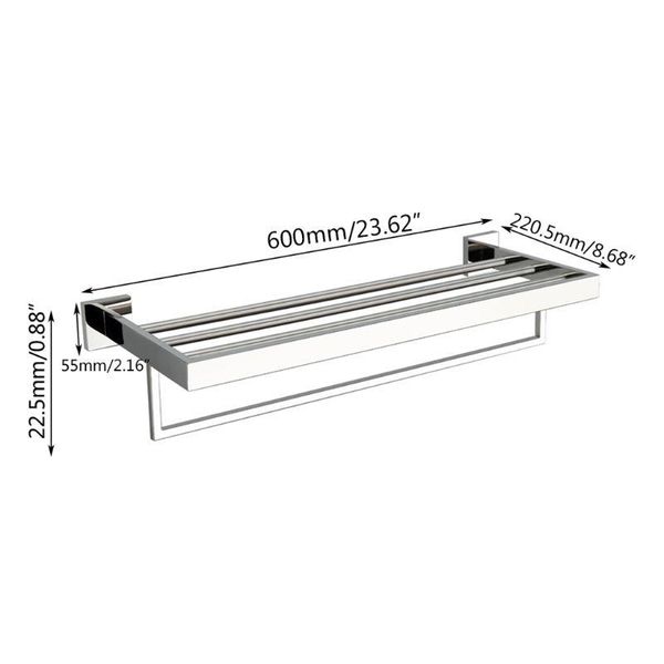 

towel racks dropship bathroom holder rack/rail shelf hanger wall mount,sus 304 stainless 24-inch steel
