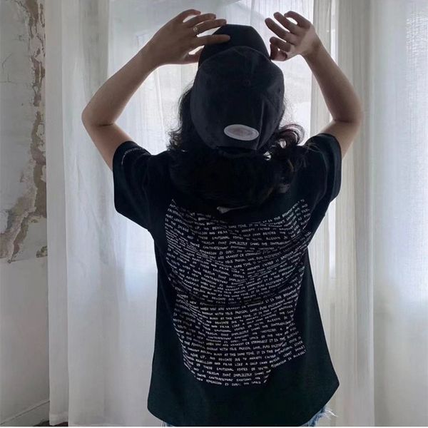 

luxury tracksuits loose 21s spring ader summer new fashion full letter printed round neck short sleeve t-shirt, Gray