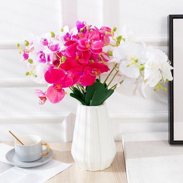 

decorative flowers & wreaths 1pc 15 flower phalaenopsis home el living room dining decoration diy wedding pography office decor