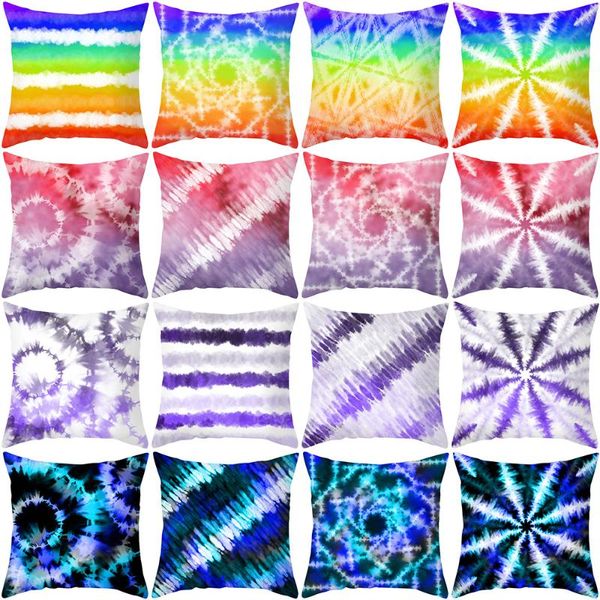 

pillow case watercolor printed peach skin home sofa cushion cover